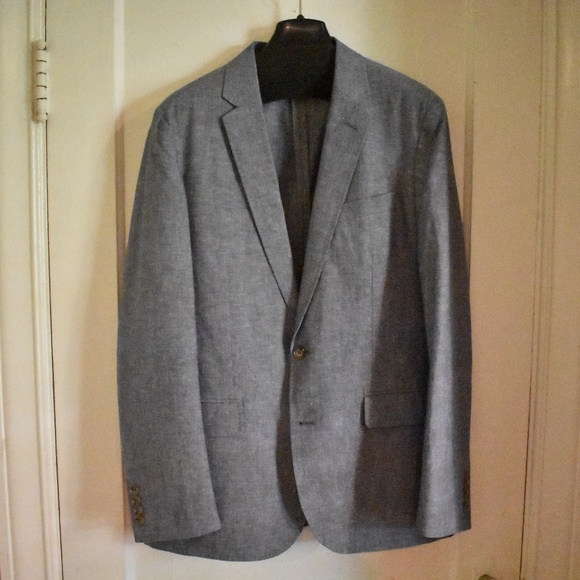 J. Crew Other - J. Crew Mens Blue Cotton Linen Blazer 38R